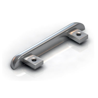 Double bottom track end cover, metal