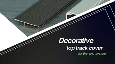 Decorative top track cover for the 4in1 system