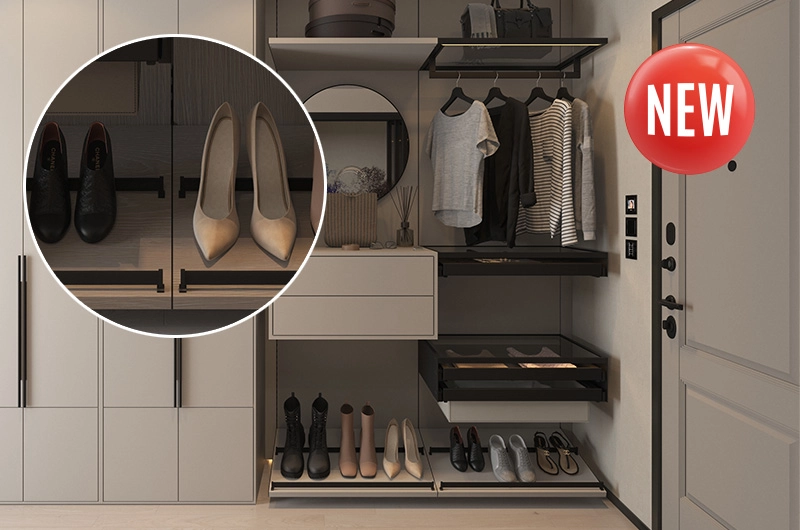 NEW Aluminium shoe rack profile