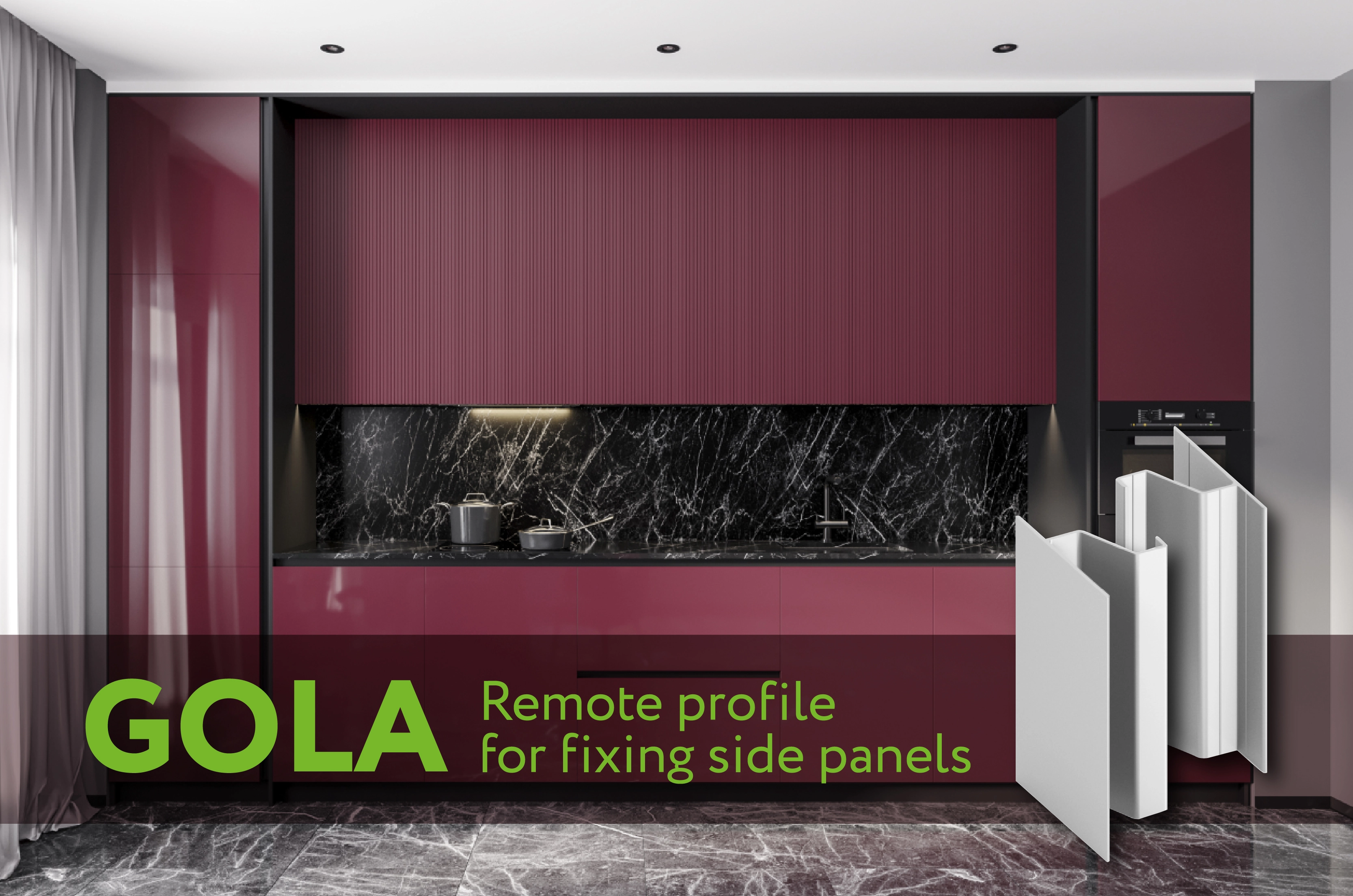 NEW profile for fixing kitchen side panels