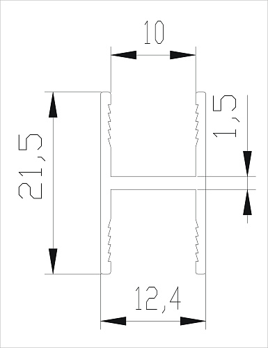 Dividing rail w/o screw