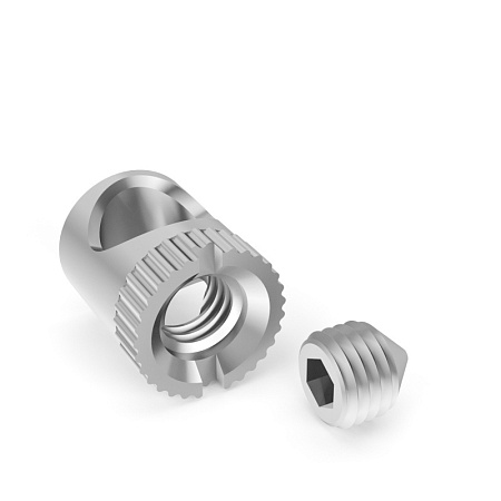 QB screw + barrel for screw tie M6x13