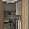 Pivot mechanism for L- and U-shaped wardrobe
