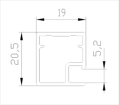 Narrow facade profile 831
