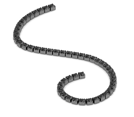 Crystal chain, mercury, black crystal