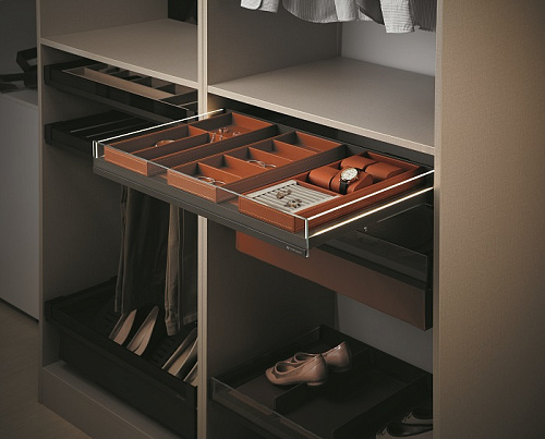 LED glass side jewelry box