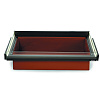 LED glass side leather storage box