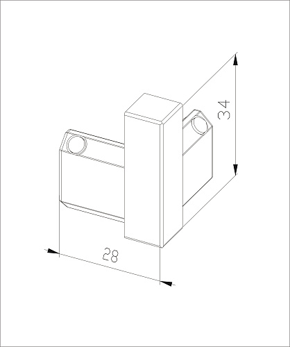LED shelf corner joint
