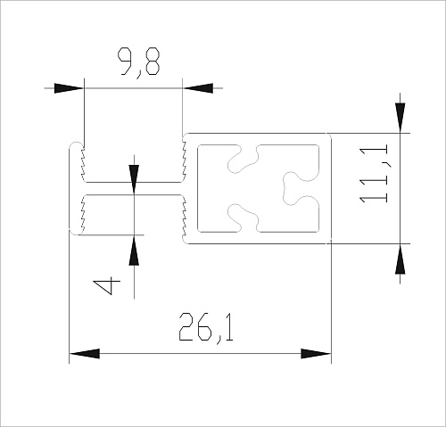 Universal dividing rail WAVE