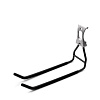 Straight double hook, rail/wall mount