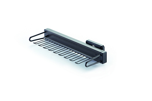Soft-closing side mounted tie rack