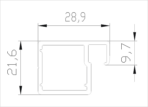 Slim facade profile 708
