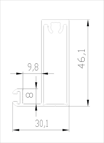 Bottom rail WAVE Decor, multi-purpose