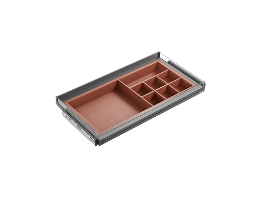 LED glass side leather underwear storage box