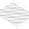 Wire shelf, Series 540, L=607, 494×14
