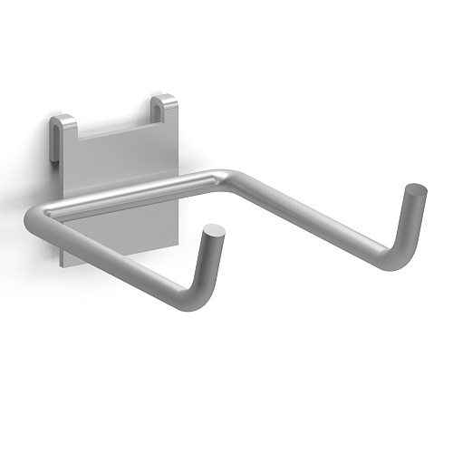 Double long hook for perforated panel