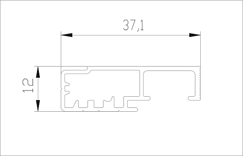 Narrow glass frame profile