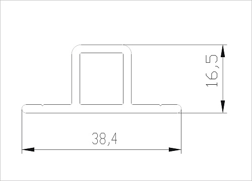 Vertical support profile 16
