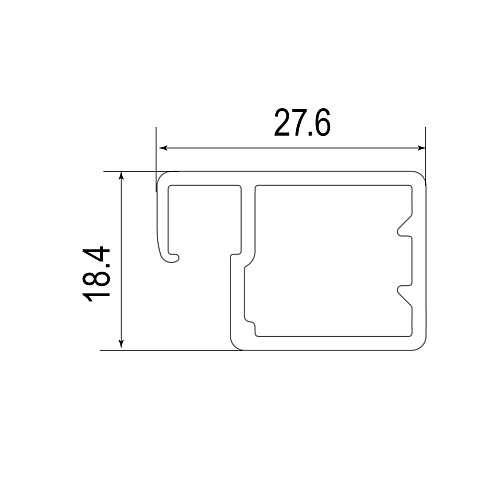 Slim facade profile 705