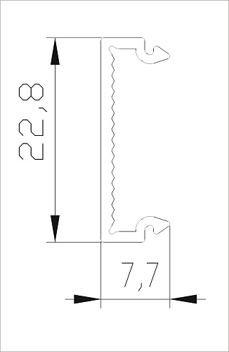 LED shelf cover profile