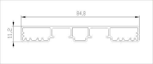 Wide glass frame profile